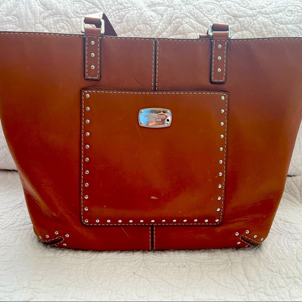 Michael Kors large leather/studded tote bag, great condition